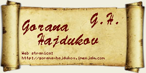 Gorana Hajdukov vizit kartica